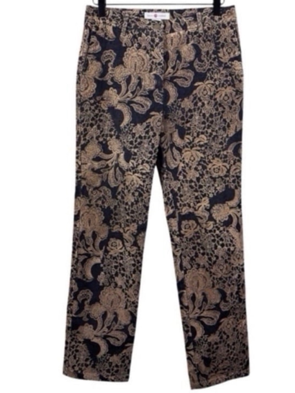 Saks Fifth Avenue Real Clothes Women’s Jacquard Pants size 2 - Picture 2 of 6